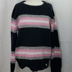 Abercrombie Kids Black and Pink Sweater